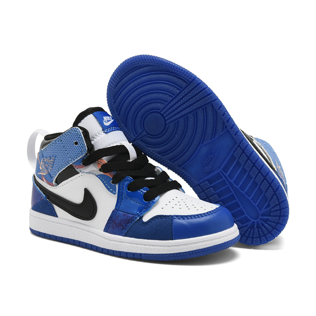 Youth Running Weapon Air Jordan 1 Royal/White Shoes 0686